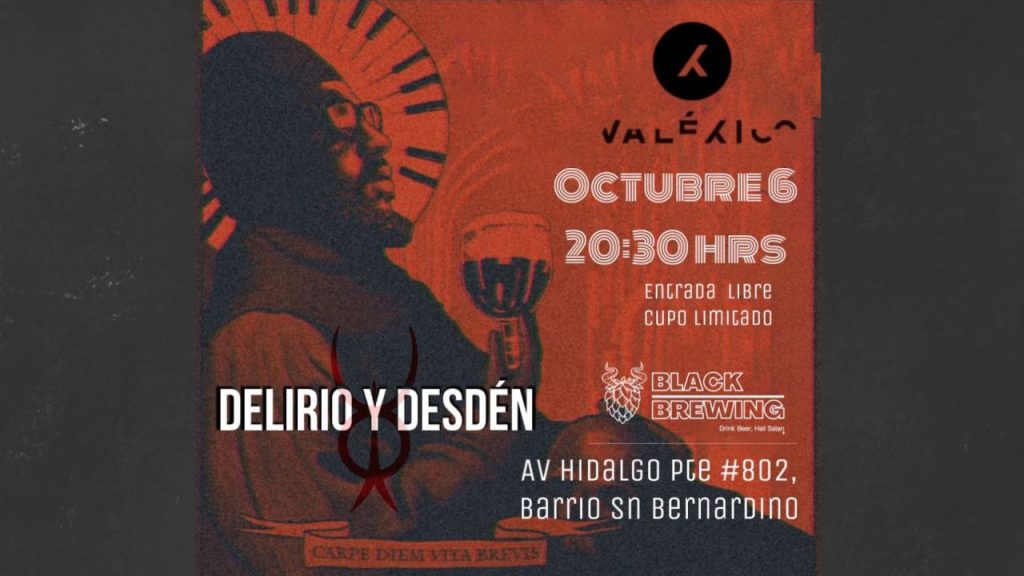 Música en vivo con Delirio & Desdén en Valéxico